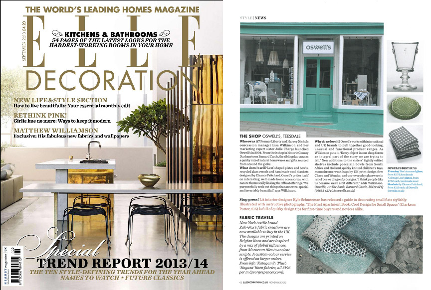 Elle Decoration UK Sept 2013 Cover